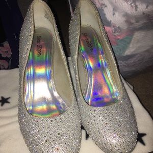 silver heels